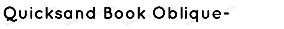Quicksand Book Oblique字体转换